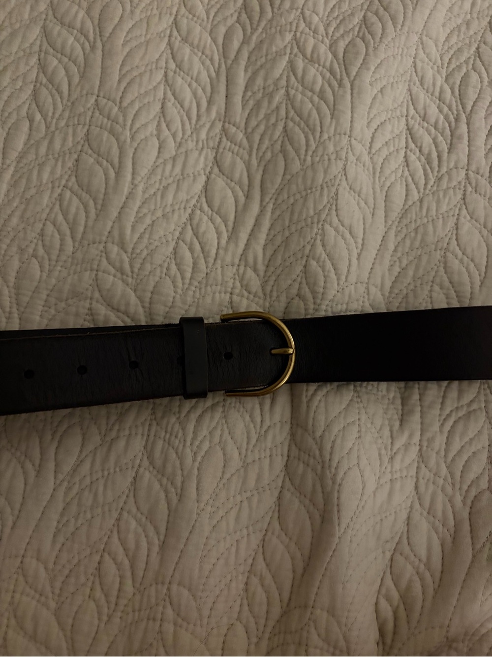American Eagle Outfitters Black Belt with Gold Buckle